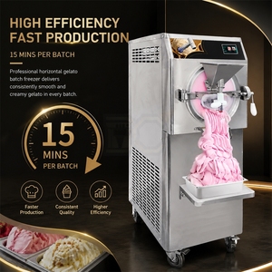 Machine à glace dure professionnelle 14L, congélateur à yogourt glacé en lots, machine à gelato italienne sur pied avec certifications CE/ETL - Product Image 2