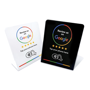 Support de table en acrylique NFC pour avis Google avec code QR pour avis sur les réseaux sociaux - Product Image 3