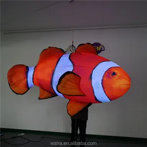 Peixe inflável gigante para decoração de festa, oceano marinho, colorido, para arte