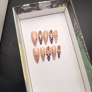Faux ongles à presser longs et pointus, très populaires en Europe et en Amérique, produits de beauté, styles personnalisables - Product Image 3