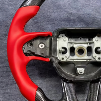 Accessoires de voiture pour Dodge Charger Challenger Hellcat Charger Challenger SRT RT Volant en fibre de carbone forgée rose