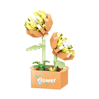 Ensembles de blocs de construction de fleurs, plante en pot avec boîte cadeau, ensembles de briques MOC, ensembles de bricolage pour enfants éducatifs, jouets pour enfants 1603 1604