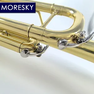 Trompeta MORESKY en Si bemol, de latón, pintada en oro, instrumento musical MTR-101 - Product Image 4