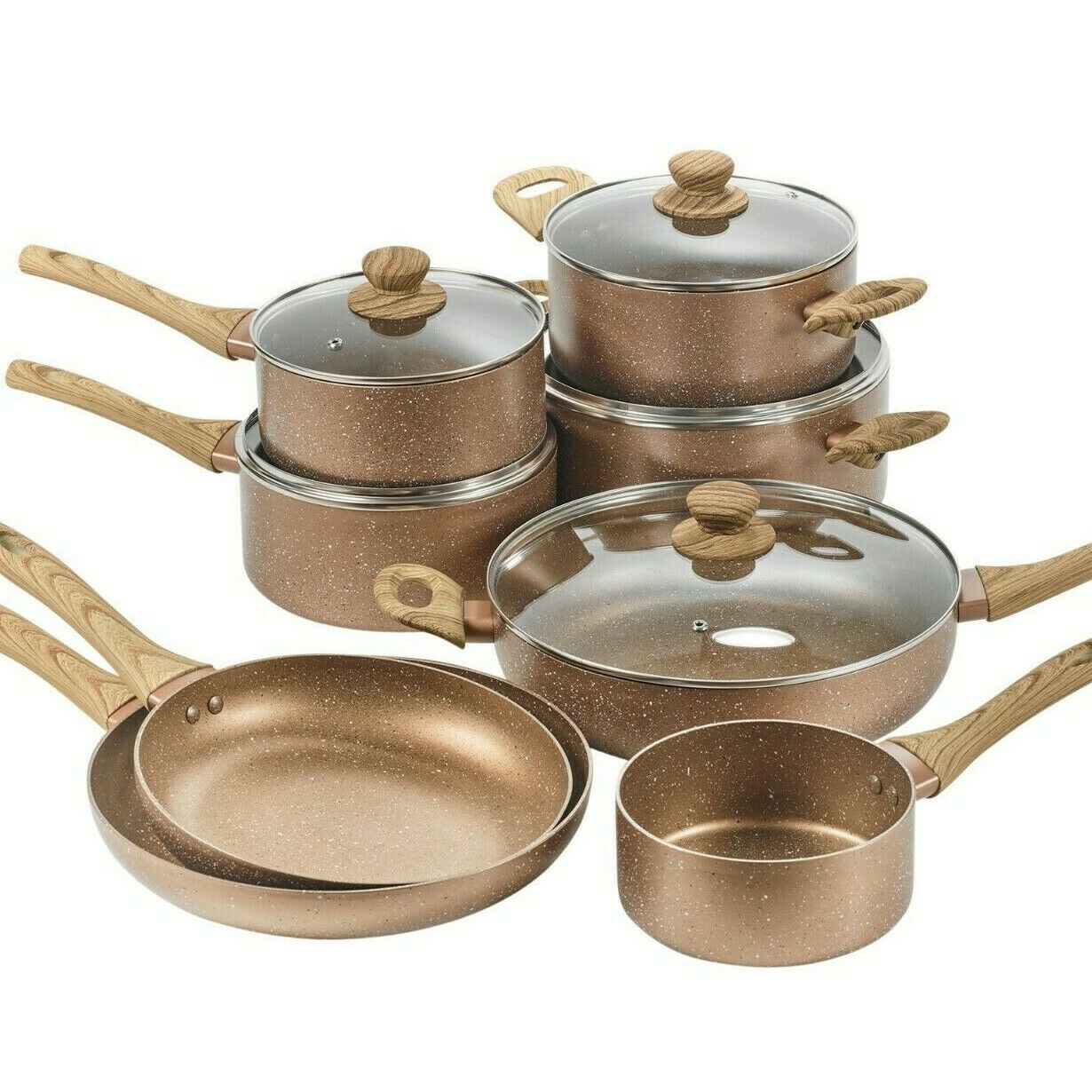 High Quality Non Stick Cookware Set Marble Coating Kitchen Cooking Pots and Pans Set Kitchen Item Kitchen Utensils · image 1