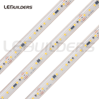 Bande LED en cuivre 2835 SMD, 100lm/W, 220V/230V AC direct, étanche IP65, 50m/rouleau, blanc chaud, garantie 3 ans