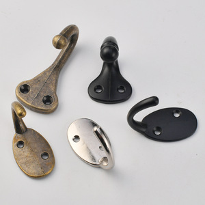 Solid Alloy Single <b>Hook</b> Vintage Heavy Duty Robe <b>Hook</b> For Wardrobe Cabinet Door <b>Bathroom</b> Kitchen Hardware - Product Image 1