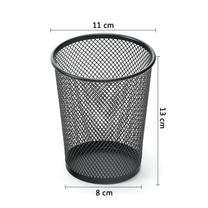 Metal <b>Pen</b> Holder Round Mesh Desktop Storage Organizer For Office Stationery - Product Image 4