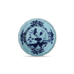 Piatti Ginori con Bordo Blu di Lusso, Piatti in Stile Vintage con Bordo Dorato, Porcellana Bone China per Decorazioni Matrimoniali, Piatto in Ceramica - Product Image 5