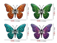 Decoración de Pared con Mariposas Metálicas, Temática Animal, para Jardín o Valla