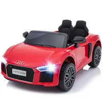 थोक लाइसेंस ऑडी R8 बच्चों की इलेक्ट्रिक कार की सवारी पर खिलौना चार-पहिया स्विंग घुमक्कड़ 12V रिमोट कंट्रोल इलेक्ट्रिक कार बच्चों के लिए