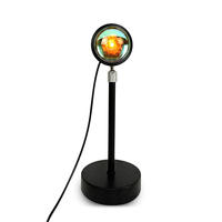 Projecteur Lampe Coucher de Soleil LED RGB, Lumière d'Ambiance Arc-en-ciel pour Fond de Photographie, Diffusion en Direct, Décoration Murale de Chambre