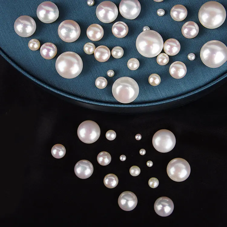 Factory Direct Small Size 2.5-4mm Natural White Button Freshwater Pearl Beads 3A 4A Grade Half Drilled Hole for Jewelry Making