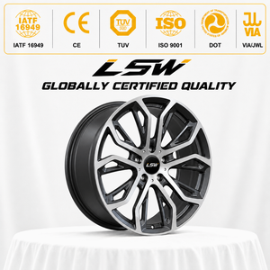 LS8176 5x120 5x112 18 19 20 นิ้ว ล้อฟอร์จขายส่ง สีเทาเมทัลลิก ขอบขัดเงา สำหรับ BMW Jaguar - Product Image 3