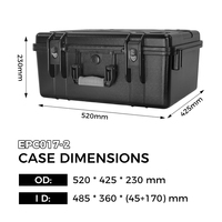 Everest EPC017-2  Vente en gros d'usine Étui rigide en plastique imperméable Étui de protection pour outils avec mousse