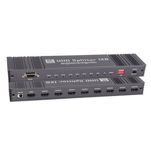 ตัวแยกสัญญาณ <span class=keywords><strong>HDMI</strong></span> <span class=keywords><strong>2.1</strong></span> รุ่น SYONG 8K60Hz&4K120Hz 1x8 ช่องต่อเข้า 1 ช่องต่อออก 8 ช่อง  สำหรับการสะท้อน/มิเรอร์หน้าจอเท่านั้น ไม่สามารถขยายสัญญาณได้  รองรับ EDID/HDR/3D  ตัวเครื่องทำจากอะลูมิเนียม - Product Image 1