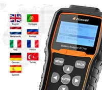 Foxwell BT-715 analyseur de batterie de voiture 12V & 24V AGM / EFB testeur de batterie à plaque plate remplacé Foxwell BT-705 multilingue
