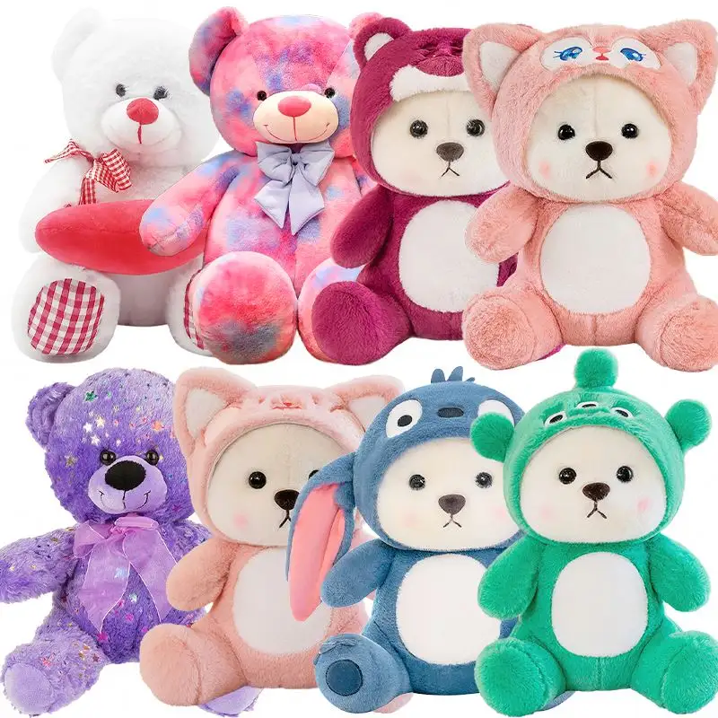 Minikleine niedliche individuelle Teddybären Großhandel Plüschfiguren-Spielzeug Pelz weiche Puppen gefüllte Tiere Graduierung Teddybären
