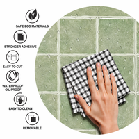 Autocollant mural 3D personnalisé en résine givrée, imperméable, carré, épaissi, pelable et adhésif pour la cuisine, la salle de bain, le salon, la décoration de la maison