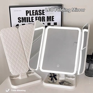 270 ° 3-mặt LED Vanity gương với điều khiển cảm ứng-có thể gập lại máy tính để bàn trang điểm gương - Product Image 6