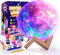 Kit de lampe lunaire 3D à peindre soi-même - Artisanat de lampe de nuit DIY pour enfants de 8 à 12 ans, garçons et filles, cadeau d'anniversaire