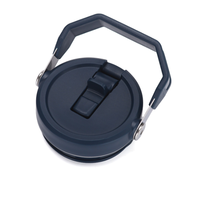 Gobelet de voyage isotherme en acier inoxydable de 20 oz avec poignée et couvercle à paille, compatible avec les porte-gobelets de voiture et les bouteilles d'extérieur