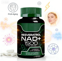 Cápsulas Liposomales de Resveratrol NAD+ de 1500 mg | Suplemento Dietético Vegetariano Ultra Strength para Vitalidad y Apoyo al Envejecimiento Saludable