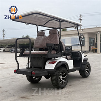 Voiturette de golf électrique de haute qualité avec moteur AC 72V, 4 places, homologuée pour la route, certifiée CE, prête pour l'énergie solaire, châssis en acier haute résistance