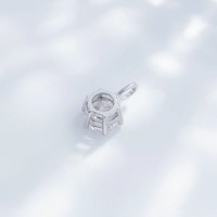 Ciondolo in Platino Pt950 con Diamante Coltivato in Laboratorio, Gioiello Minimalista Versatile per Donna, Ciondoli con Diamanti Raffinati
