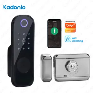 Kadonio Großhandel digitales Zylinder-Ein-Touch-Entriegeln intelligenter Elektrisch-Schraubrand-Smart-Lock sicher für Stahltür