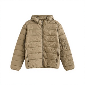 High Quality Breathable Men's Long Sleeve Quilted <b>Jacket</b> Hood Casual Solid Polyester/Cotton Custom Size Autumn - Product Image 3
