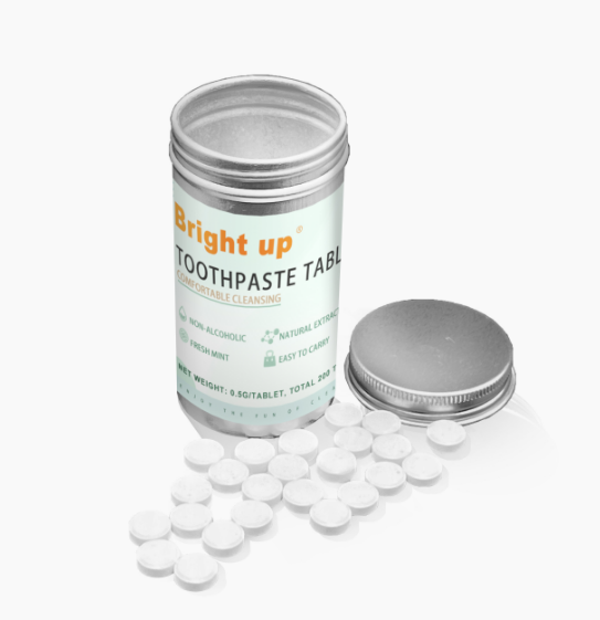 Organic Mint Charcoal Solid Toothpaste Private Label Teeth Whitener Toothpaste Tablets