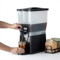 Machine à jus de fruits commerciale de qualité alimentaire en plastique Hanmir Factory, refroidie par glace, finition métal brossé, pour boissons d'extérieur