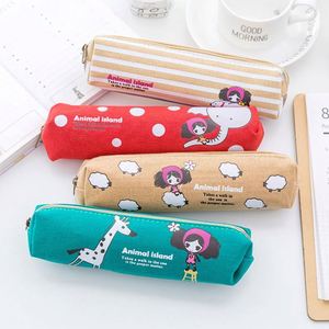 Custom Printed Multi-Colored Digital Printing Cotton <b>Canvas</b> Zipper Pencil Case Pen Pouch Cosmetic Bag - Product Image 1