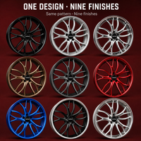 Jantes forgées 3 pièces Orange 5-Y noires 21x10.5 5x114.3 ET30 6061 T6 personnalisées à déport profond pour Ferrari