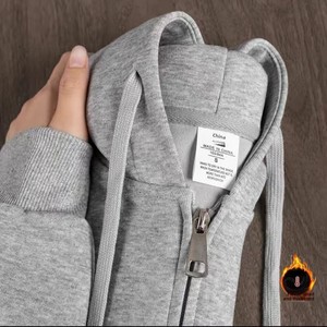 Factory Wholesale Winter Solid Color Men's Hooded Fleece <strong>Large</strong> Size Sweater Breathable Quick-Dry Heavy Loose-Fit <strong>Hoodies</strong> - Product Image 2
