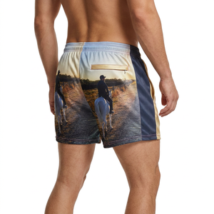 Haute Qualité Conception Votre Propre Logo % 100 Polyester Rugby Footy Shorts Poche À Fermeture Éclair Sublimation Footy Shorts pour Homme et Femme - Product Image 6
