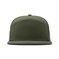Casquette de baseball à 6 panneaux à visière plate perforée au laser, logo personnalisé, respirante, imperméable, séchage rapide, style américain, casquette de camionneur en PVC