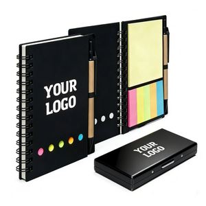 Bloc-notes spirale multifonctionnel mini portable en gros avec notes adhésives et stylo – Fournitures scolaires et de bureau promotionnelles pour entreprises - Product Image 1
