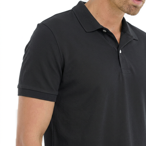 Polo à manches courtes pour homme, couleur unie, coton piqué, respirant, coupe classique, marque privée, fournisseur en gros - Product Image 5