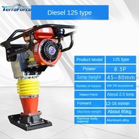 Compacteur vibratoire diesel 125, force d'impact de 1400 à 1600 livres, pour le compactage de grandes surfaces, sol cohésif, diesel