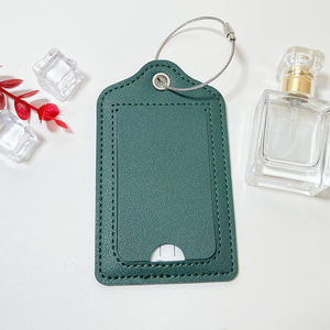 อุปกรณ์เสริมการเดินทาง ป้ายติดกระเป๋าเดินทางหนังแท้ สลักชื่อ ป้ายชื่อกระเป๋าเดินทาง สกรีนโลโก้ ปรับแต่งได้ - Product Image 6