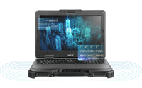 GETAC X600 PRO Laptop Tangguh 15,6 inci untuk Penggunaan Dalam dan Luar Ruangan, Generasi ke-12 Core I5 atau I7