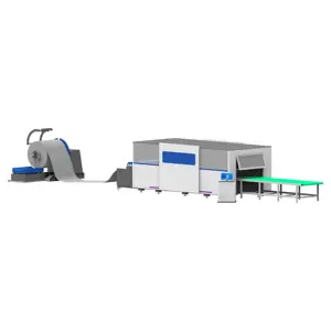 Huaxia sắt sợi thép máy cắt laser 3KW 6KW CNC cắt laser dây chuyền sản xuất cho cuộn dây kim loại tấm