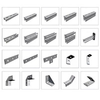 Rail de montage solaire photovoltaïque section C |   Profilé en fer galvanisé perforé réglable pour système d'accessoires solaires
