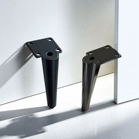Pieds de canapé en gros, quincaillerie de mobilier en fer pour canapé, table, armoire et lit, banc carré noir mat minimaliste