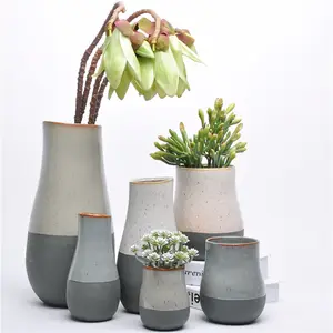 Европейские современные декоративные цветные свадебные керамические вазы/набор цветочных ваз для домашнего декора