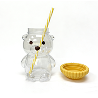 Gobelet en plastique en forme d'ours de dessin animé pour boissons froides