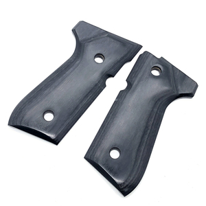 Poignée de prise de vue personnalisée en bois laminé noir lisse et poli de qualité supérieure CNC pour poignées tactiques 92F - Product Image 2