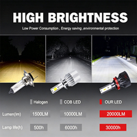 Ampoules de phares LED Canbus tout-en-un 50W 10000LM Super Lumineuses H1 H3 H4 H11 HB3 HB4 Mini Taille pour Voiture