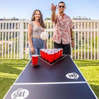 Table de beer pong en alliage d'aluminium de 4 pieds, pliable, portable, style minimaliste moderne, mobilier d'extérieur, jeu interactif multijoueur